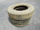 3) 11R 24 Semi Tires