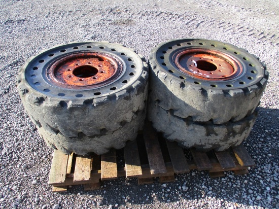 6) Airless Skidsteer Tires