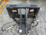 Skidsteer post puller