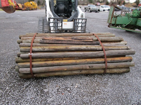 Bundle wood fence post