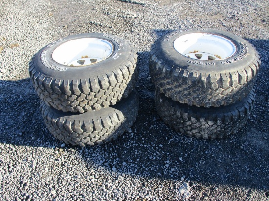 4) 6 Lug 31x10.50 or 15 Truck Tires