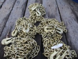 5) Grade 70 Chains w/ Hocks 16'