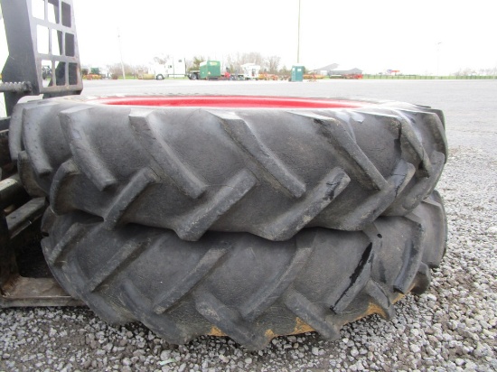 10-38 Firestone Ag Tires and Rim Pair