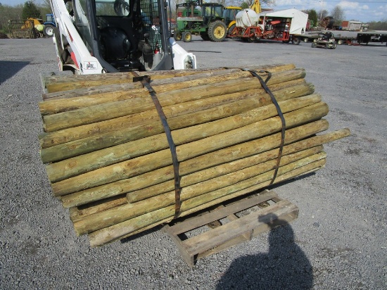 100 Wood Fence Posts 3x7