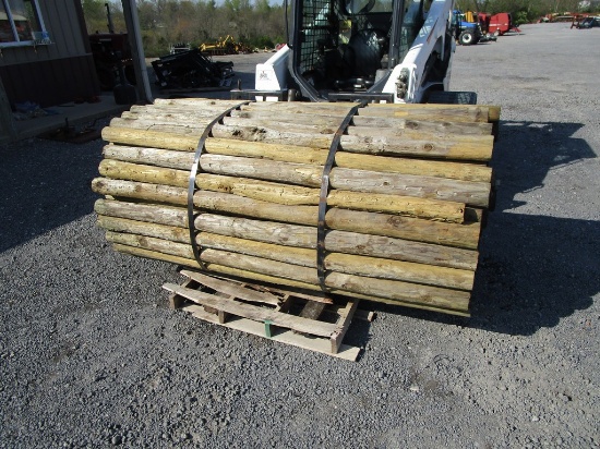 100 Wood Fence Posts 3x7