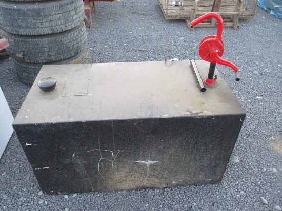 Black 100 Gal. Fuel Tank W/ Hand Pump