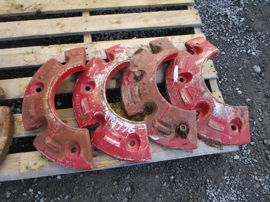 PAIR IH WHEEL WEIGHTS (RED)