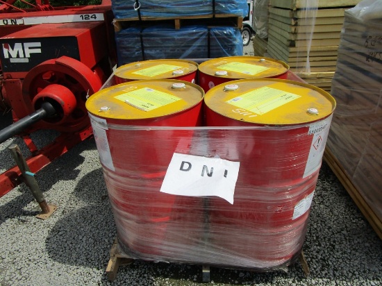 4) STEEL DRUMS LABELED SAE 50
