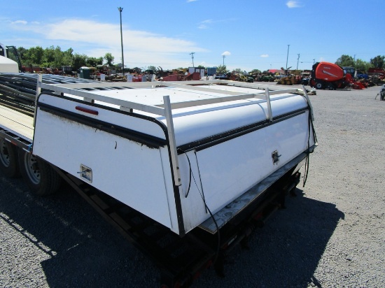 WHITE ALUM TRUCK TOPPER W/ DOORS