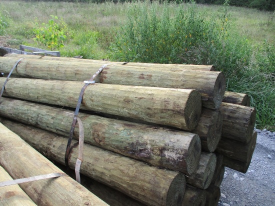 24) BUNDLE WOOD FENCE POST