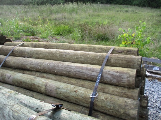 24) BUNDLE WOOD FENCE POST