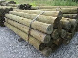 24) BUNDLE WOOD FENCE POST