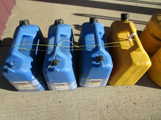4) PLASTIC FUEL + JUGS