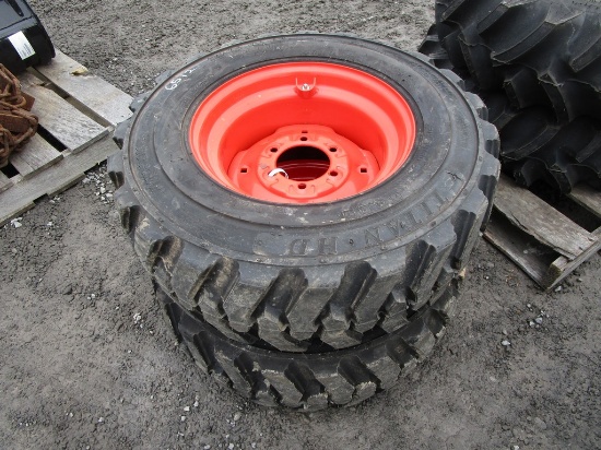 PAIR TITAN 10-16.5 W/ 6 LUG RIMS