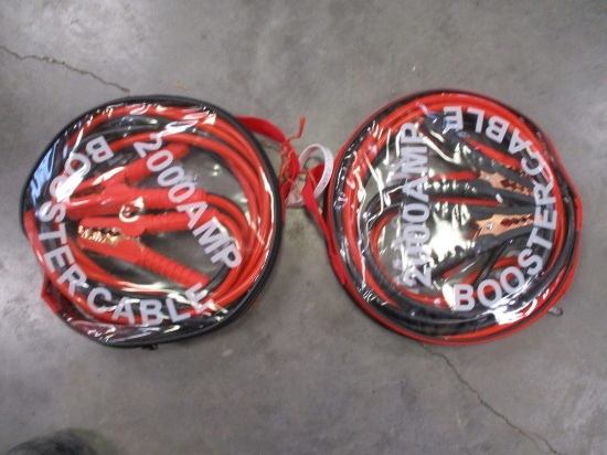 2) 2000 AMP BOOSTER CABLES