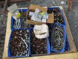 PALLET OF NUTS + BOLTS