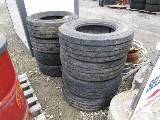 8) SEMI TRAILER TIRES
