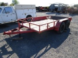 RED 12' BUMPER HITCH TRAILER