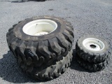 SET OF 4 R4 COMPACT TRACTOR TIRES+RIMS