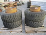 4) 385/65-R22.5 TIRES