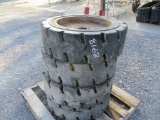 4) FORKLIFT TIRES 8 LUG