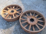 PAIR STEEL WHEELS