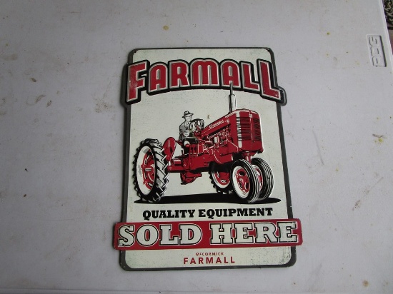 FARMALL SOLD HERE TIN SIGN