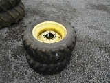 PAIR 27X10.50-15 TIRES+RIMS