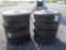 8) 28S/75R 24.5 WHEELS/ TIRES