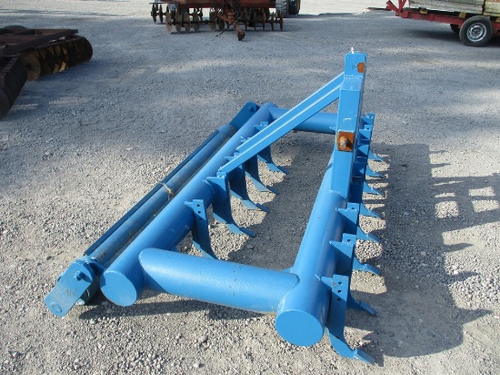BLUE 3PT 8' ARENA RAKE W ROLLER