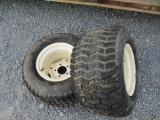 PAIR USED 12.00-12 TIRES  & RIMS FOR 0-TURN