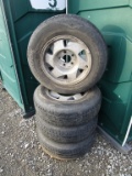 4) 205/75 R15 TIRES & RIMS