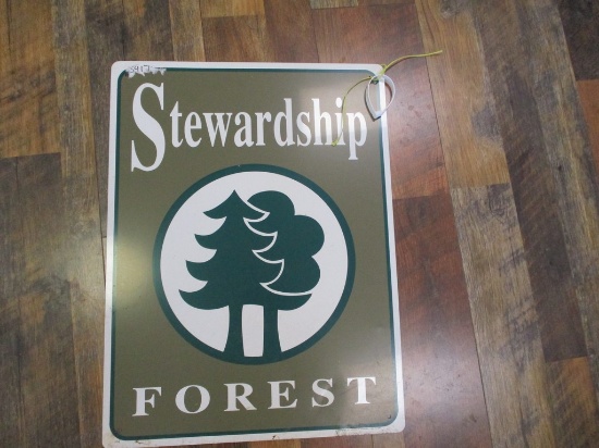 STEWARDSHIP FOREST TIN SIGN