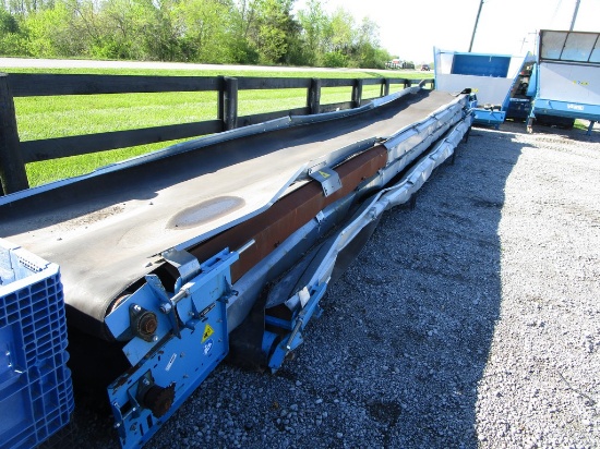 3) VALMETAL BELT CONVEYORS W 2 CRATES OF PARTS