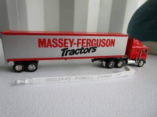 TOY PIGGY BANK MASSEY FERGUSON SEMI & TRAIL