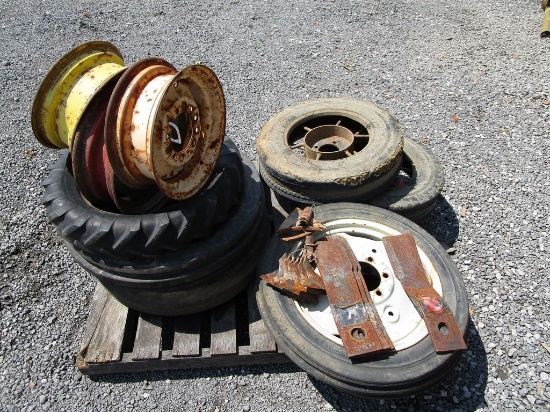 PALLET OF TIRES & RIMS MISC. PARTS