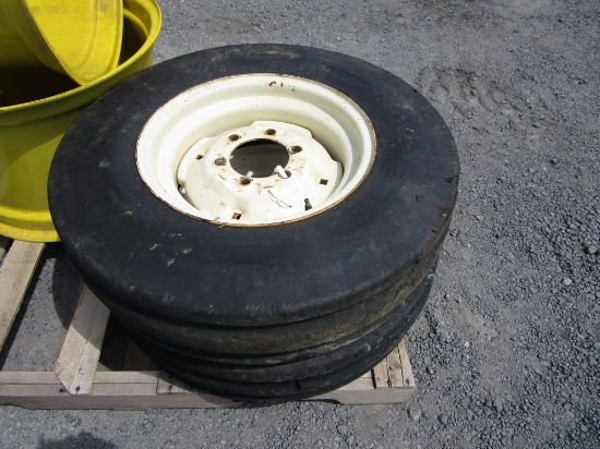 PAIR 7.50-16 TIRES & RIMS