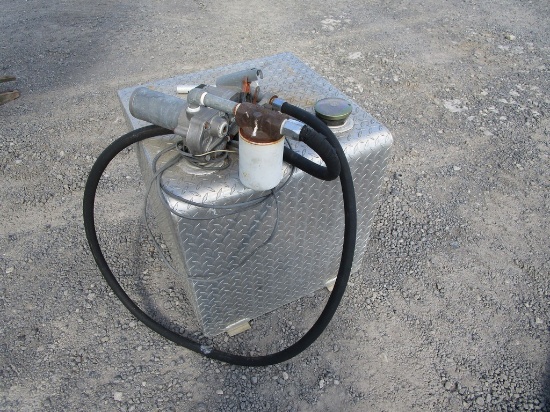 ALUM 50 GALLON TRANSFER TANK W 12V PUMP
