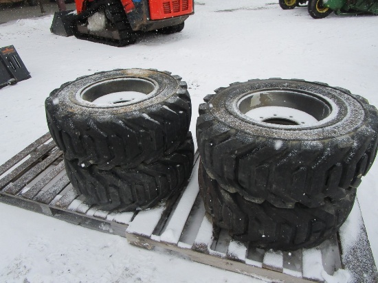 4) USED 12-16.5 SS TIRES & RIMS