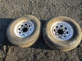 2 USED 235/80 R16 TIRES & RIMS