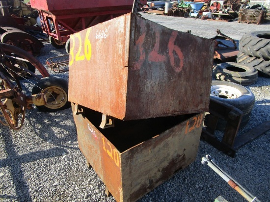 2) STEEL PARTS BINS