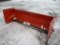 ORANGE 8' SKIDSTEER SNOW PUSHER