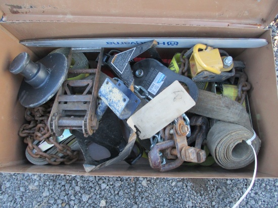 STRAPS AND MISC IN STEEL BOX