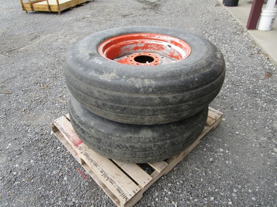 PAIR 11.25-24 IMPLEMENT TIRES & RIMS
