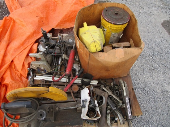 PALLET OF MISC SHOP TOOLS