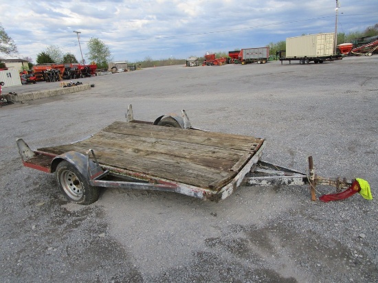 OLD BOAT TRAILER W WOOD FLOOR
