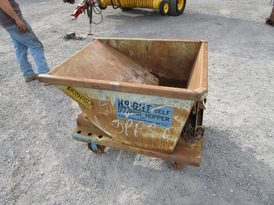 WRIGHT SELF DUMPING HOPPER ON WHEELS
