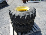 PAIR 15X19.5 R4 TIRES & RIMS