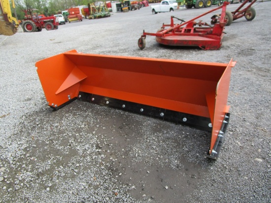 ORANGE 93" SKIDSTEER SNOW PUSHER