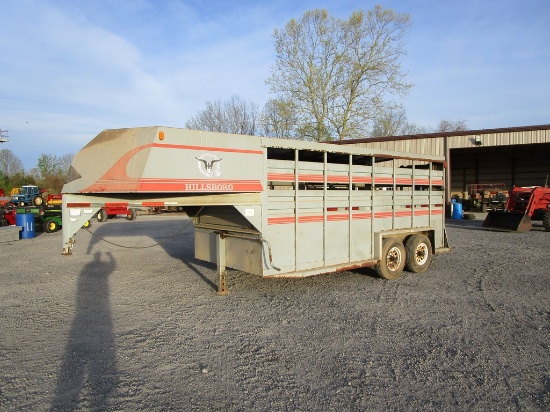 HILLSBORO 16' GOOSENECK STOCK TRAILER